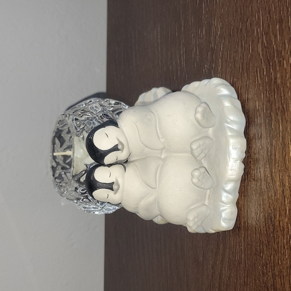 Partylite Cuddling Polar Penguins Pal Votive Holder
